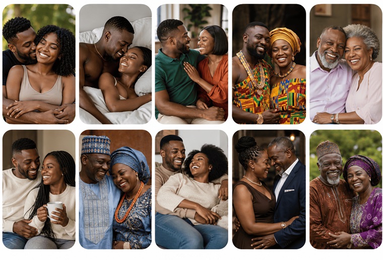Happy, confident Nigerian couples